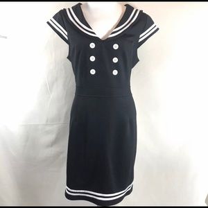 Sold❗️Retro Hell Bunny Vixen Pin-Up SailorDress XL
